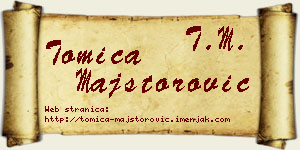 Tomica Majstorović vizit kartica